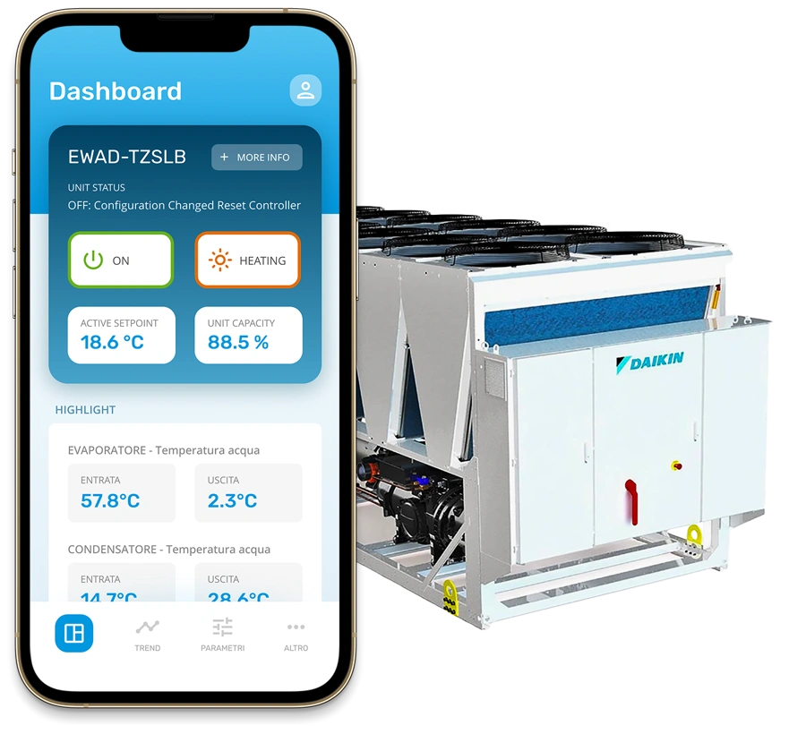 Daikin mAp connective app realizzata da Tiknil