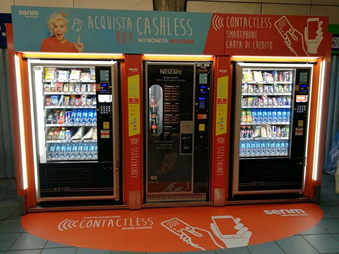 Prima sperimentazione italiana di vending completamente cashless