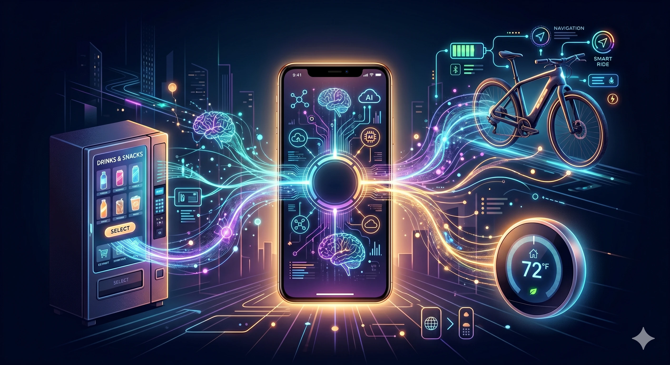 App connessa a prodotti smart intelligenti