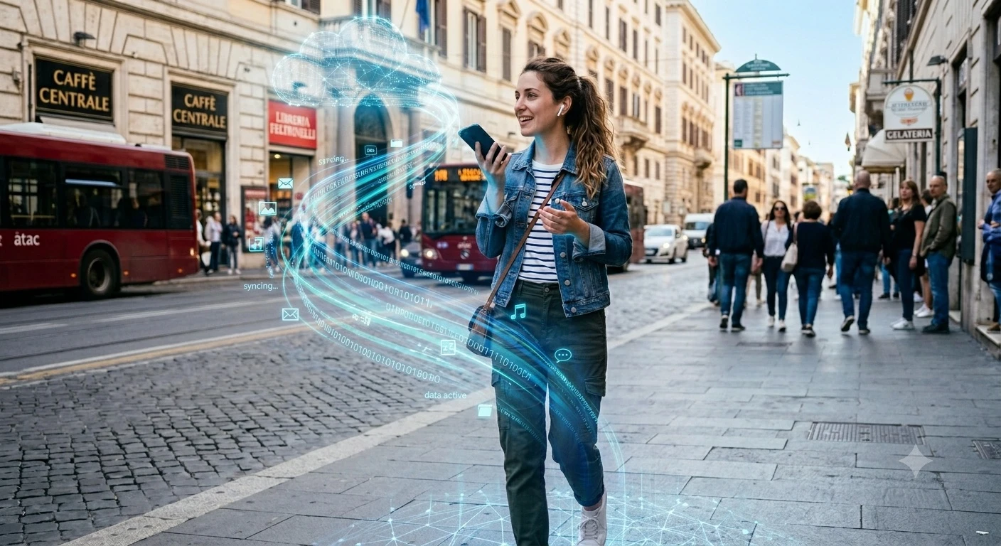 Una ragazza usa i comandi vocali di un'app: è un trend app 2026